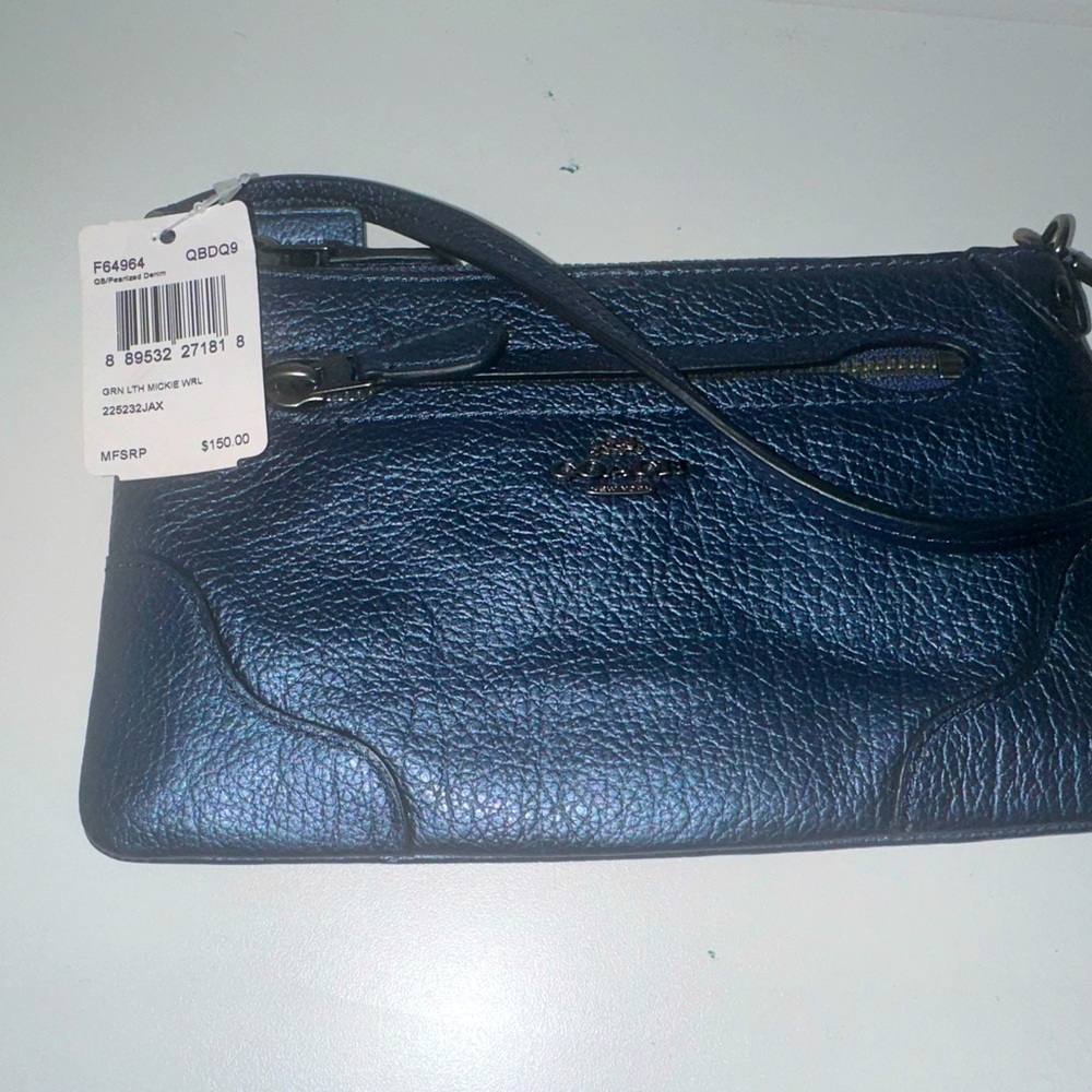 Coach Navy wristlet